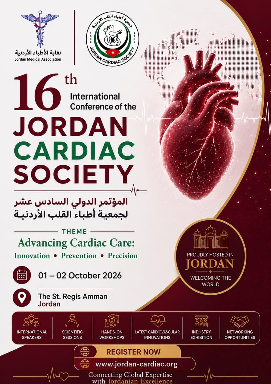 16th International Conference of the Jordan Cardiac Society poster