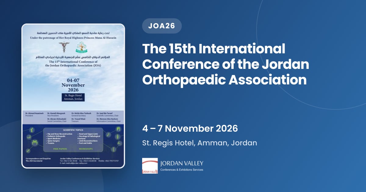 JOA26: The 15th International Conference of the Jordan Orthopaedic ...